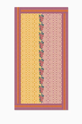 Dam Dam Lilac Gold Tablecloth in Cotton Canvas, 180 x 350cm