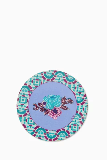 Amer Rose Floral Coaster in Fibreboard, 9.5cm