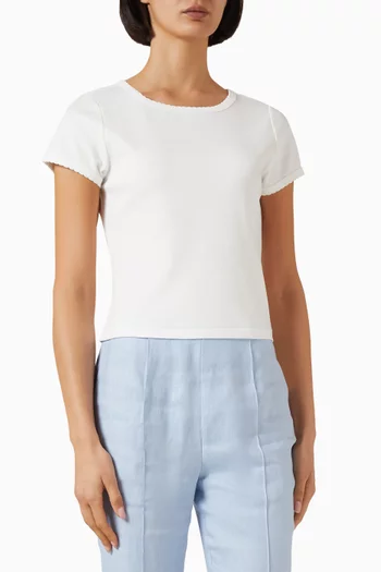 Clover Cropped T-shirt in Cotton