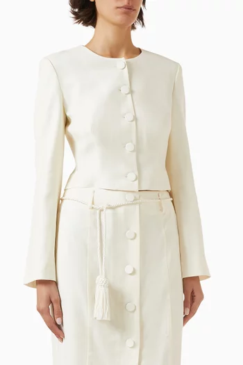 Elspeth Crop Jacket in Wool