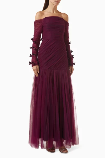 Butterfly Embellished Gown