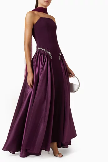 Corset Embellished Maxi Dress