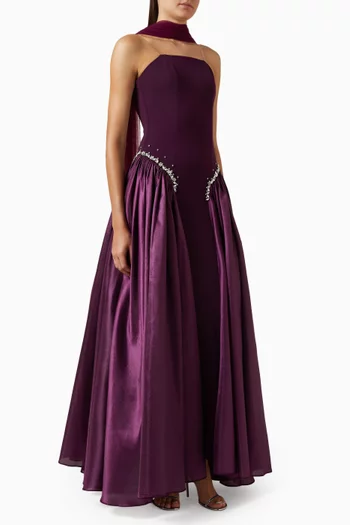 Corset Embellished Maxi Dress