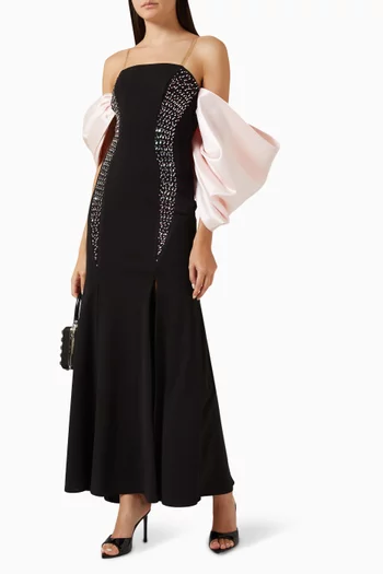 Off-shoulder Maxi Dress