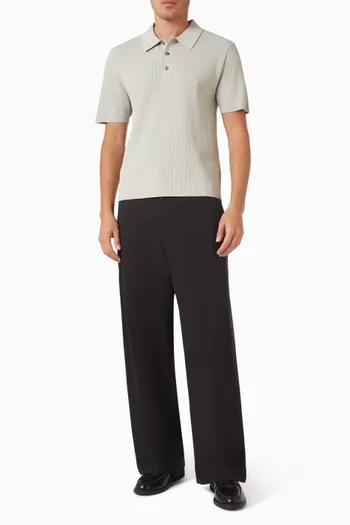 Wide-leg Chino Pants in Cotton