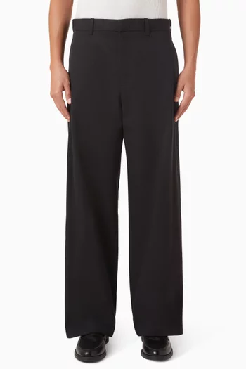 Wide-leg Chino Pants in Cotton