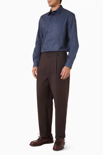 Pocket-detail Shirt in Cotton-poplin