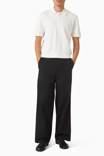 Relaxed-fit Wide-leg Chinos Pants in Cotton