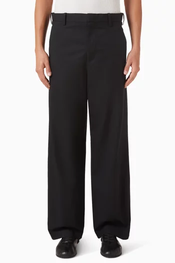 Relaxed-fit Wide-leg Chinos Pants in Cotton