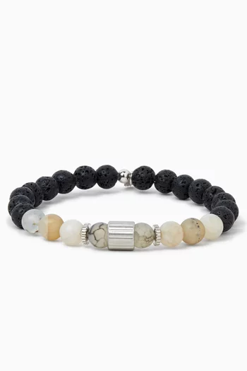 Rigato Lava Beaded Bracelet
