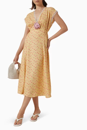 The Genus Rosa Dress in Satin