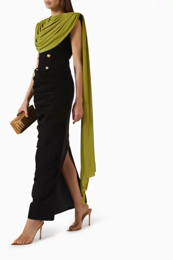 Volley Drape Shawl Dress