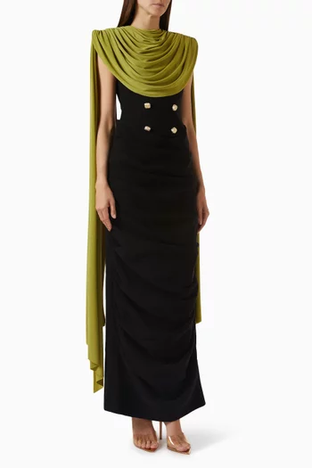 Volley Drape Shawl Dress