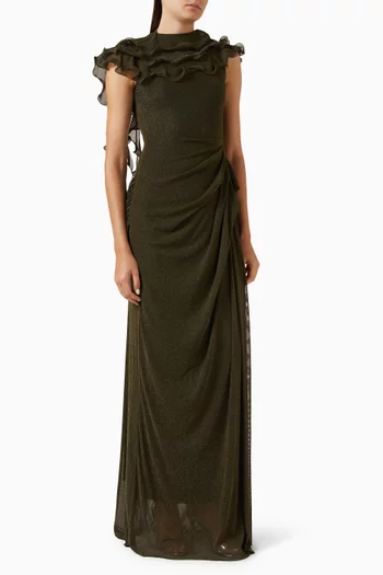 Marche Frill Drape Dress