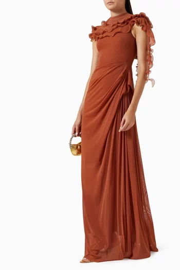 Marche Frill Drape Dress