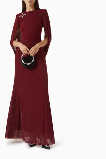 Sitar Drape Cape Dress