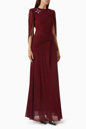 Sitar Drape Cape Dress