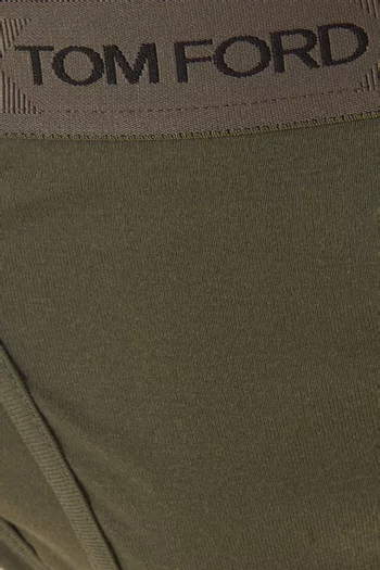 Logo-print Briefs in Cotton