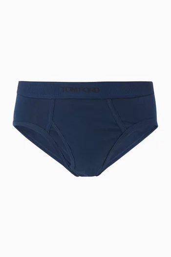 Logo-print Briefs in Cotton