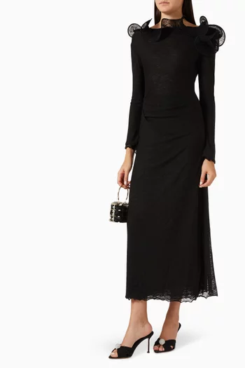 Ruffle Off-shoulder Dress