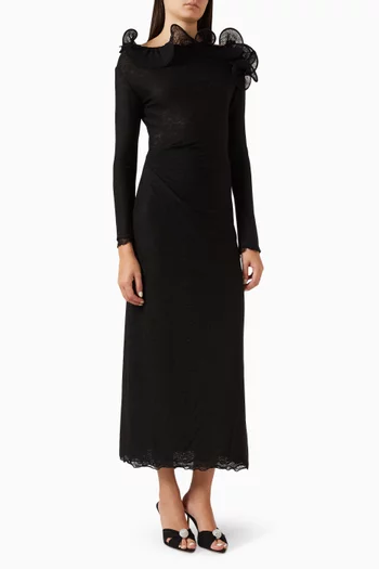 Ruffle Off-shoulder Dress