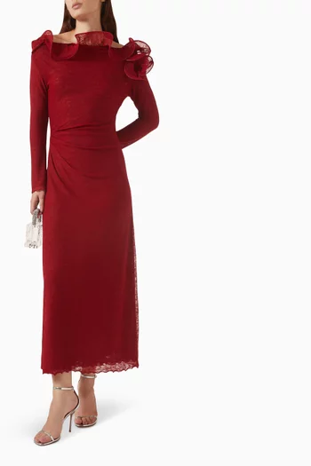 Ruffle Off-shoulder Dress