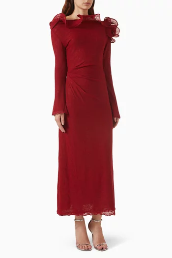 Ruffle Off-shoulder Dress