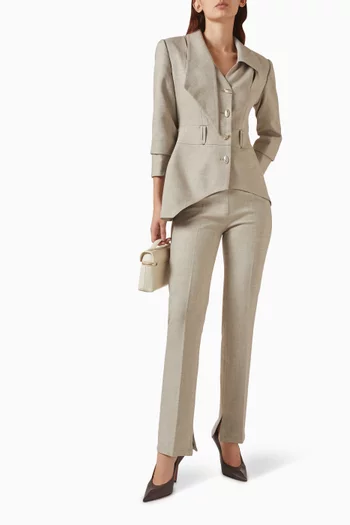 Asymmetric-collar Top