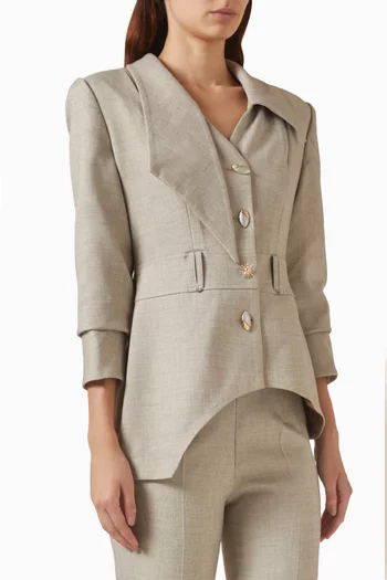 Asymmetric-collar Top