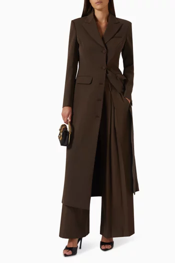 Wide-leg Pants in Brushed Fabric
