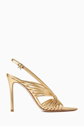 105 Sandals in Metallic Leather