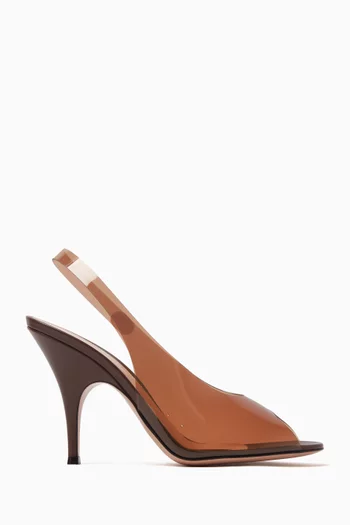 Vitello 95 Slingback Sandals in Plexi