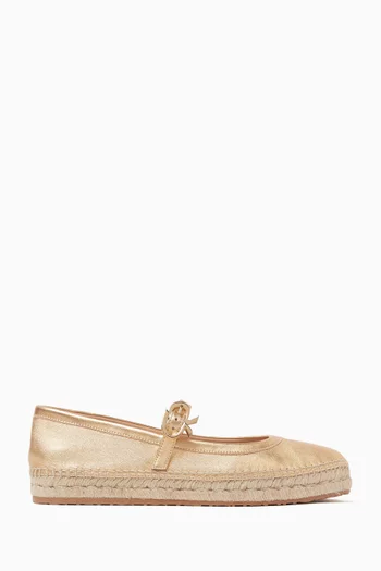 Elda Espadrilles in Metallic Leather
