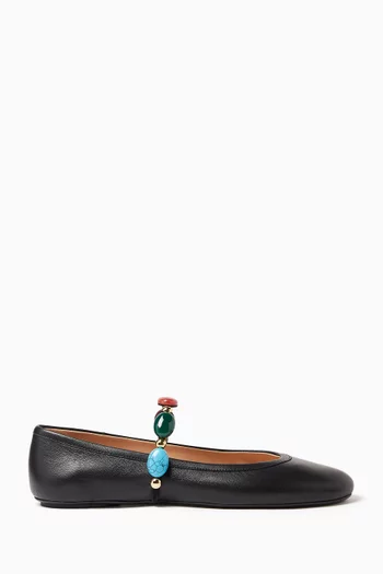 Shanti Mary Jane Flats in Leather