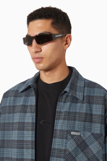 Unisex Mono Rectangle Sunglasses