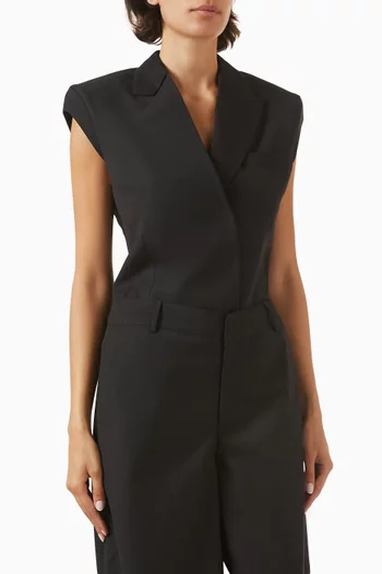 Sleeveless Blazer Bodysuit