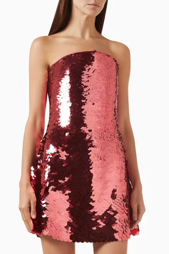 Sequin Curved Corset Mini Dress