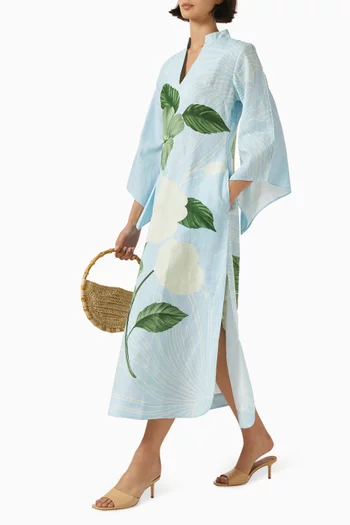 Floral Tunic Dress in Linen Blend