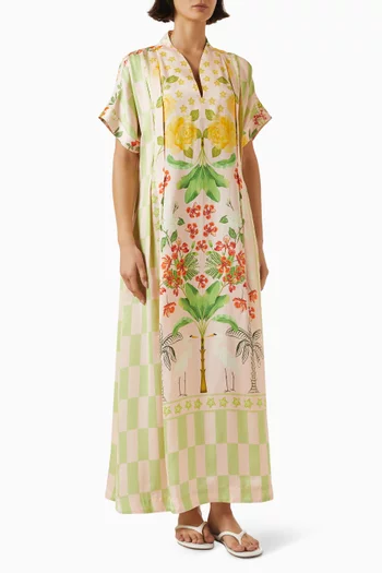 Hand-pleated Kaftan