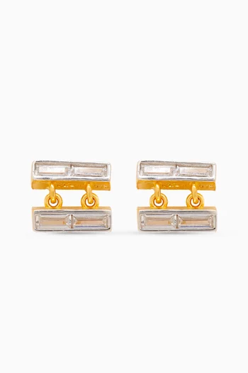 Stud Earrings in 24kt Gold-plated Sterling Silver