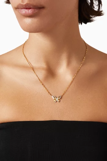 Butterfly Pendant Necklace in 24kt Gold-plated Sterling Silver