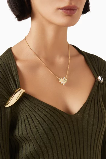 Heart Pendant Necklace in 24kt Gold-plated Sterling Silver