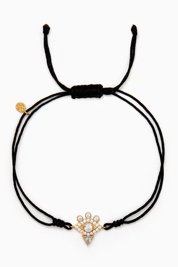 Eye Cord Bracelet in 24kt Gold-plated Sterling Silver