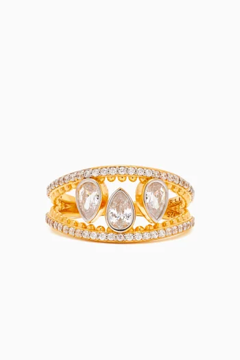 Cocktail Ring in 24kt Gold-plated Sterling Silver