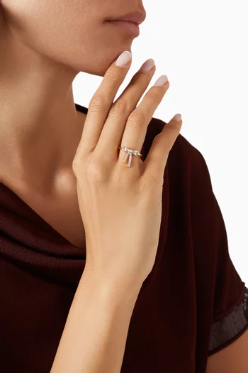 Bow Band Ring in 24kt Gold-plated Sterling Silver