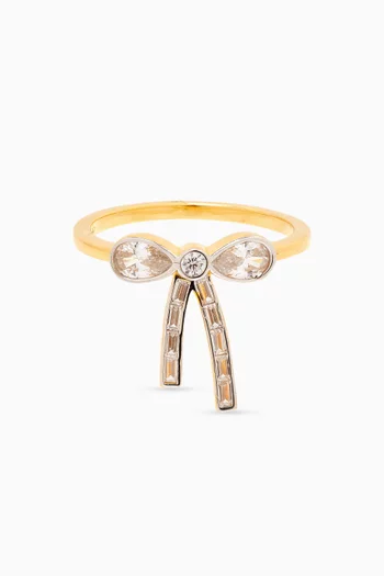 Bow Band Ring in 24kt Gold-plated Sterling Silver