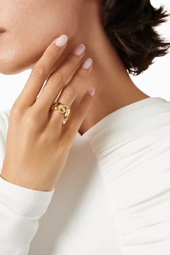 Band Ring in 24kt Gold-plated Sterling Silver