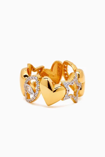 Band Ring in 24kt Gold-plated Sterling Silver