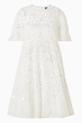 Freya Cape Dress in Tulle