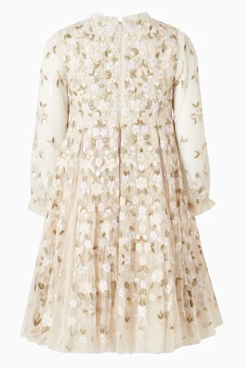 Camellia Ditsy Long Sleeve Dress in Tulle